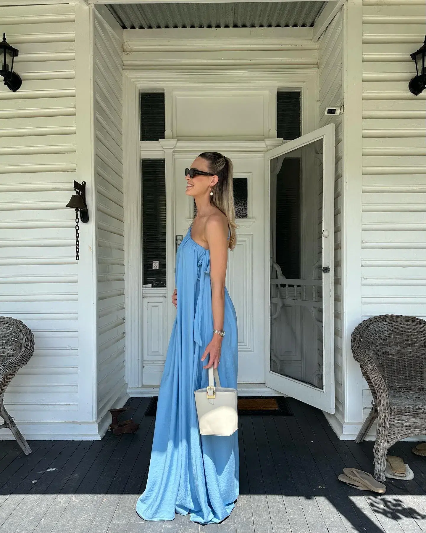 Tojha Lola Maxi Dress In Powder Blue Size XS / AU 6 - Image 3