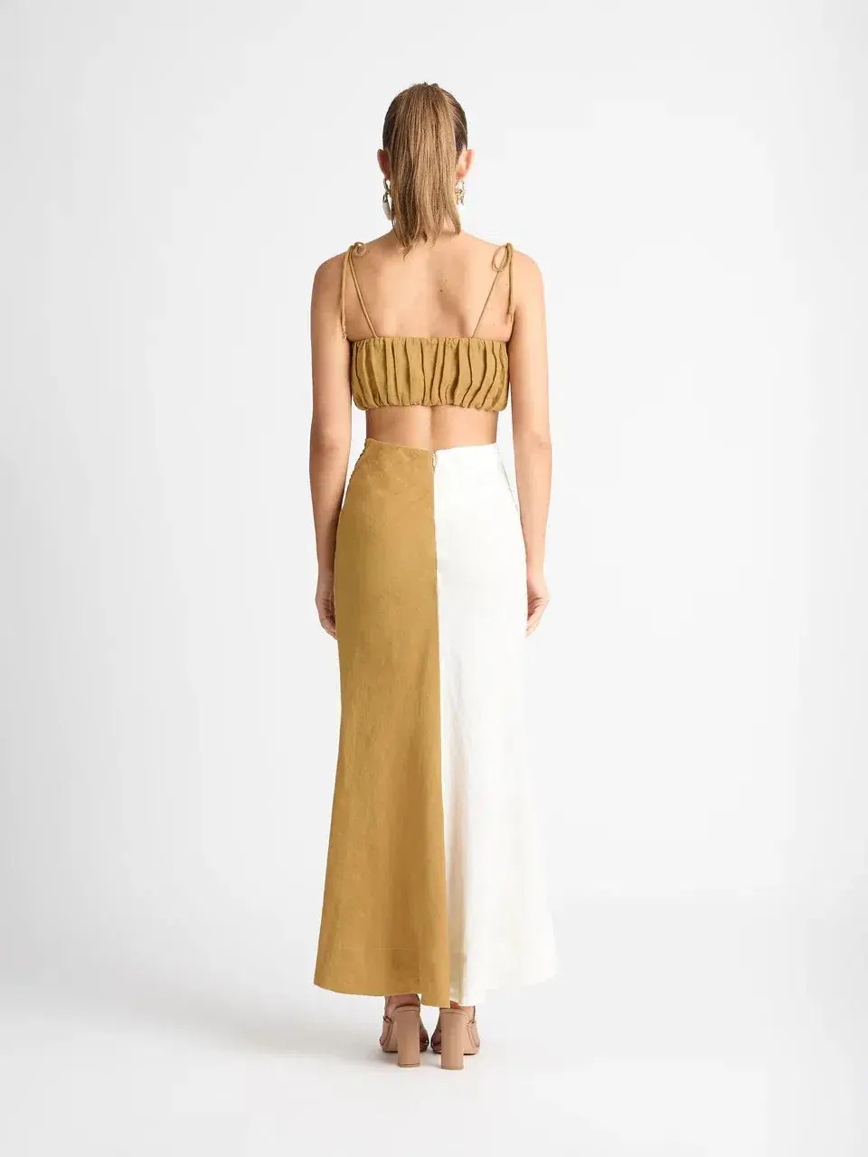Sheike High Hopes Linen Skirt and Crop Set Multi Size 6 - Image 2