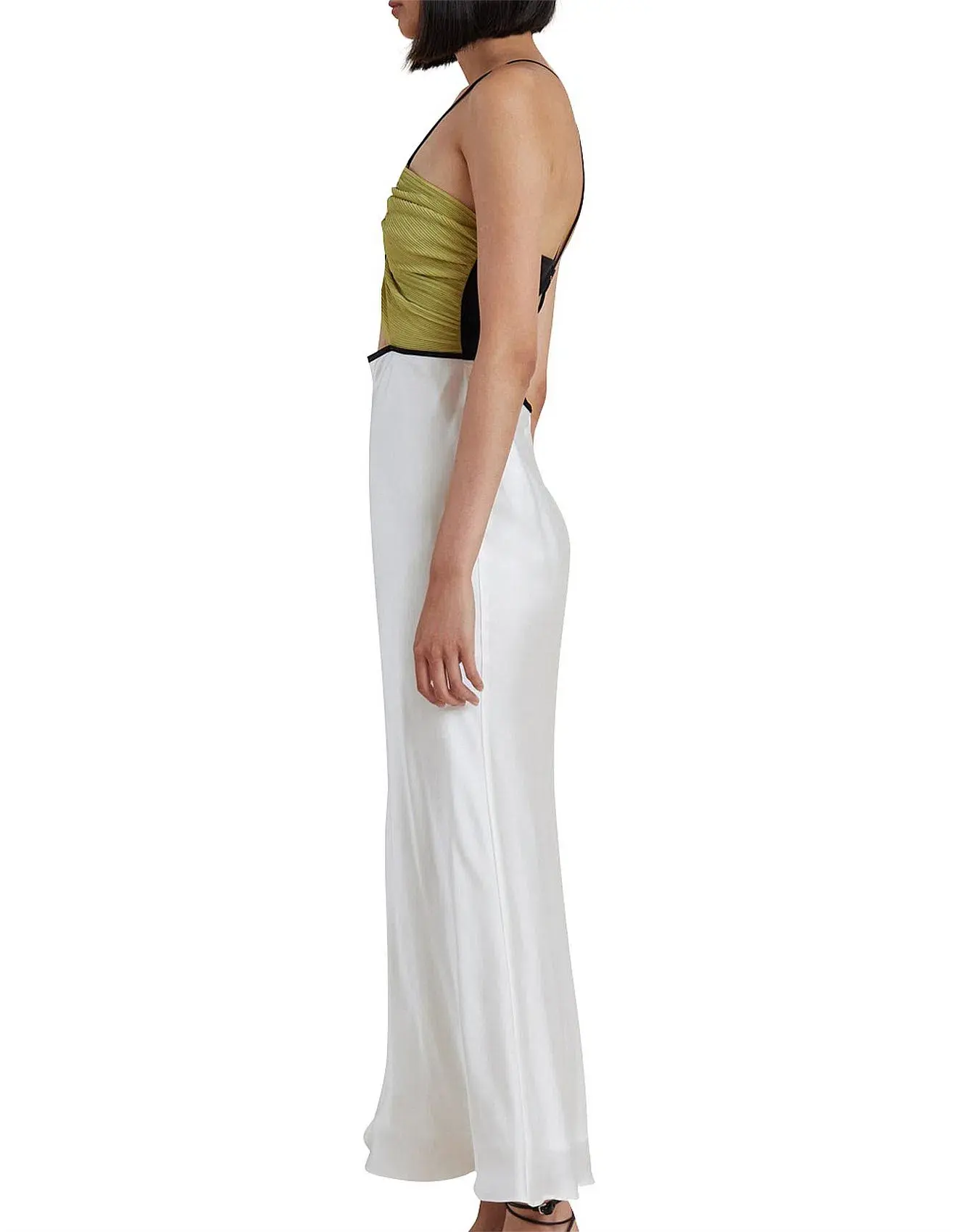 Bec & Bridge Carmen Pleated Bodice With Cut Out Detail Maxi Dress Multi Size 10 - Image 5