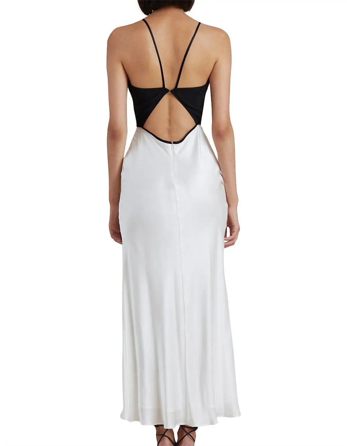 Bec & Bridge Carmen Pleated Bodice With Cut Out Detail Maxi Dress Multi Size 10 - Image 6