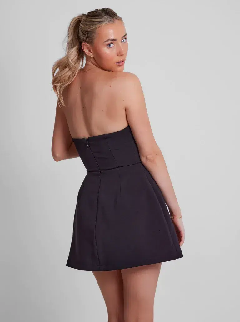 Odd Muse The Ultimate Muse Strapless Dress in Black Size 12 for rent on The Volte - main image