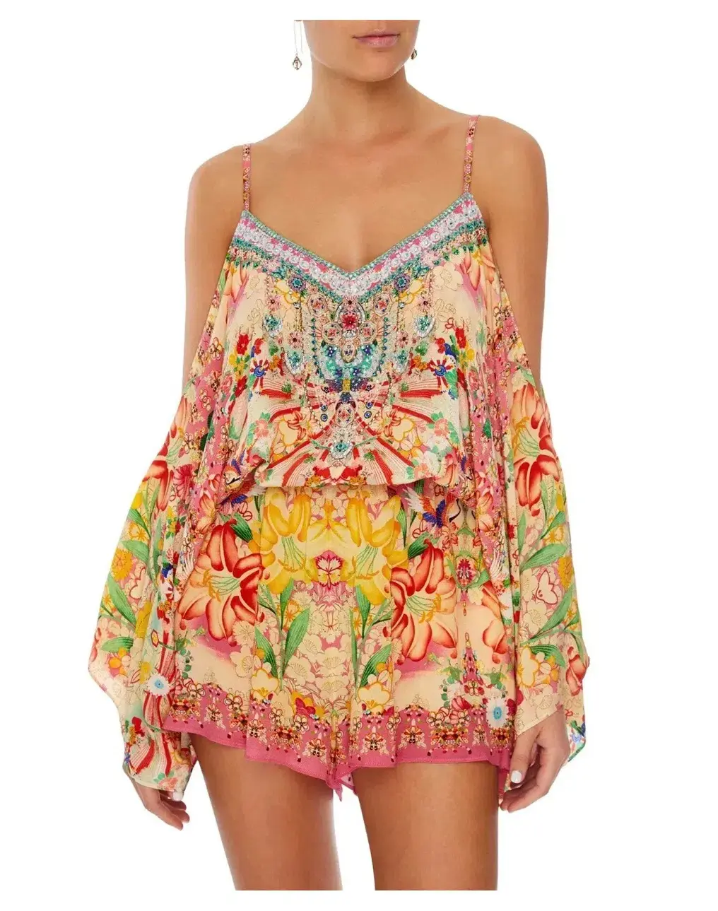 Camilla Franks Drop Shoulder Playsuit Kimono Kisses Size S / AU 10 - Image 2
