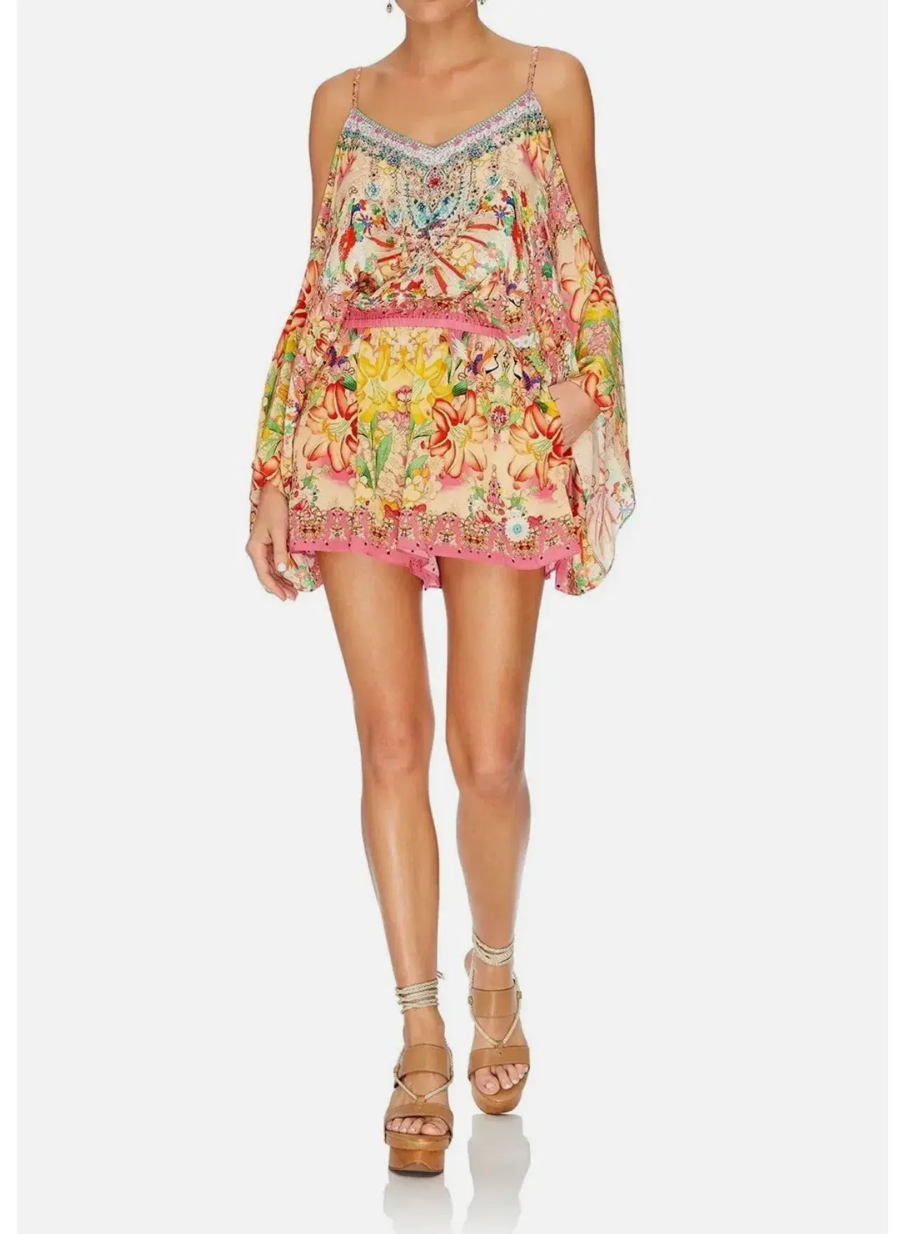 Camilla Franks Drop Shoulder Playsuit Kimono Kisses Size S / AU 10 - Image 5