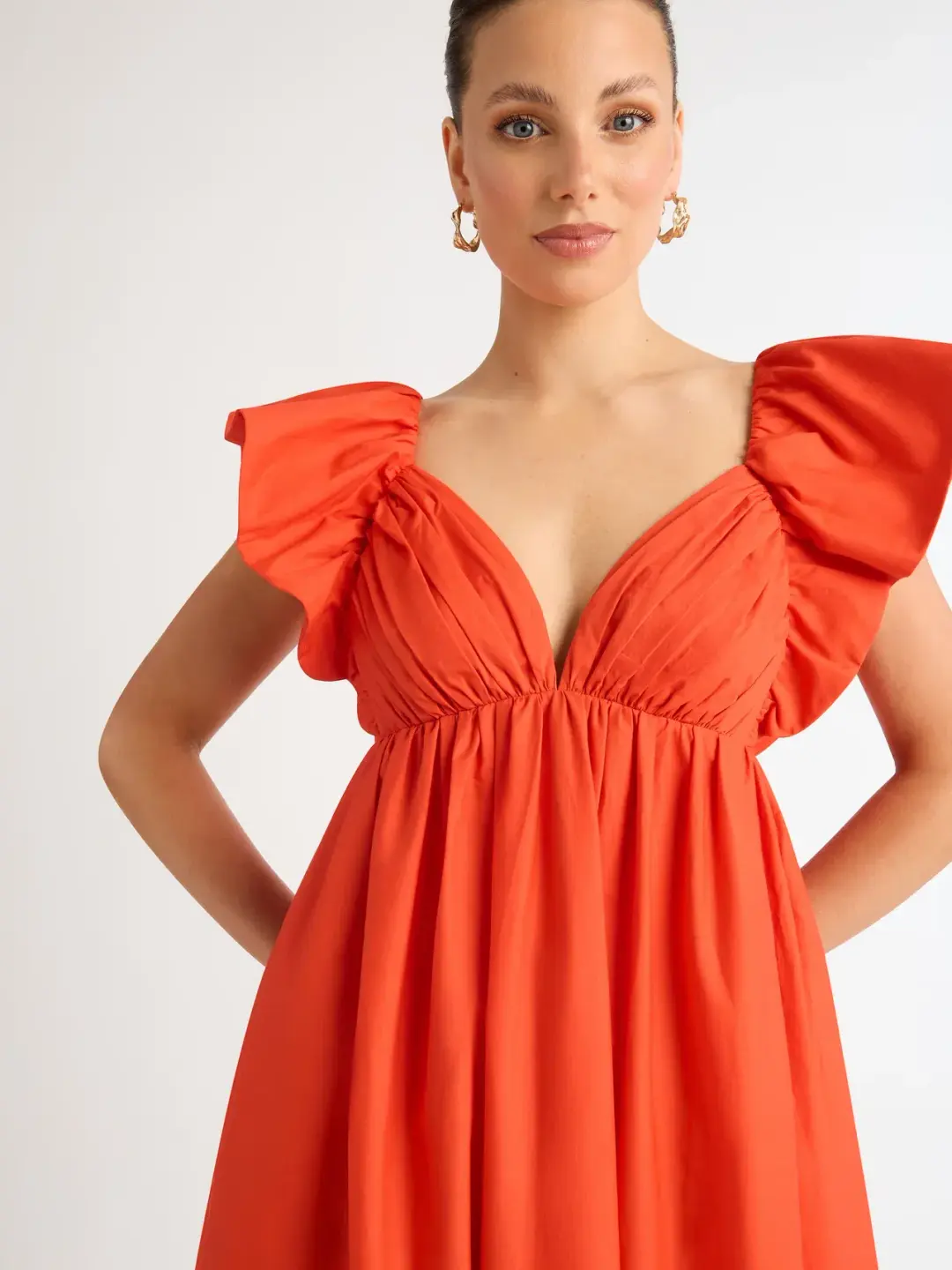 Sheike Bermuda Maxi Dress Orange Size 19 for rent on The Volte - main image