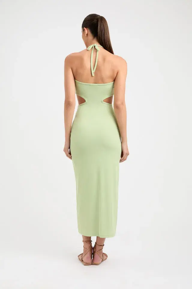 Kookai Alia Midi Dress Green Size 10 - Image 2
