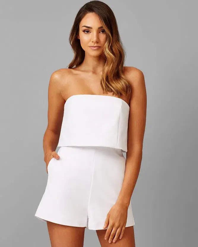 Kookai Taylor Playsuit White Size 12 - Image 1