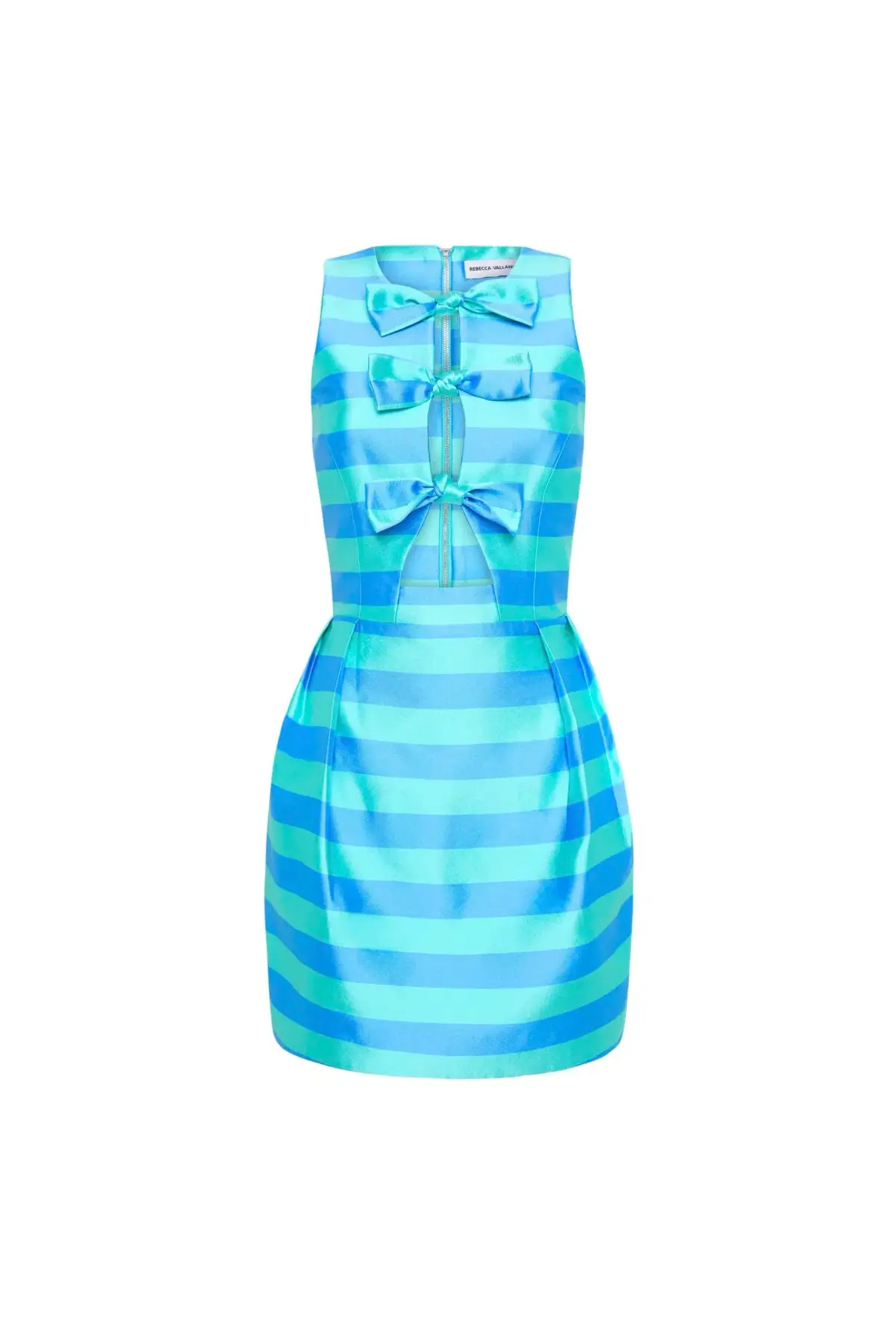 Rebecca Vallance Seychelles Bow Mini Dress Blue Size 6 - Image 5