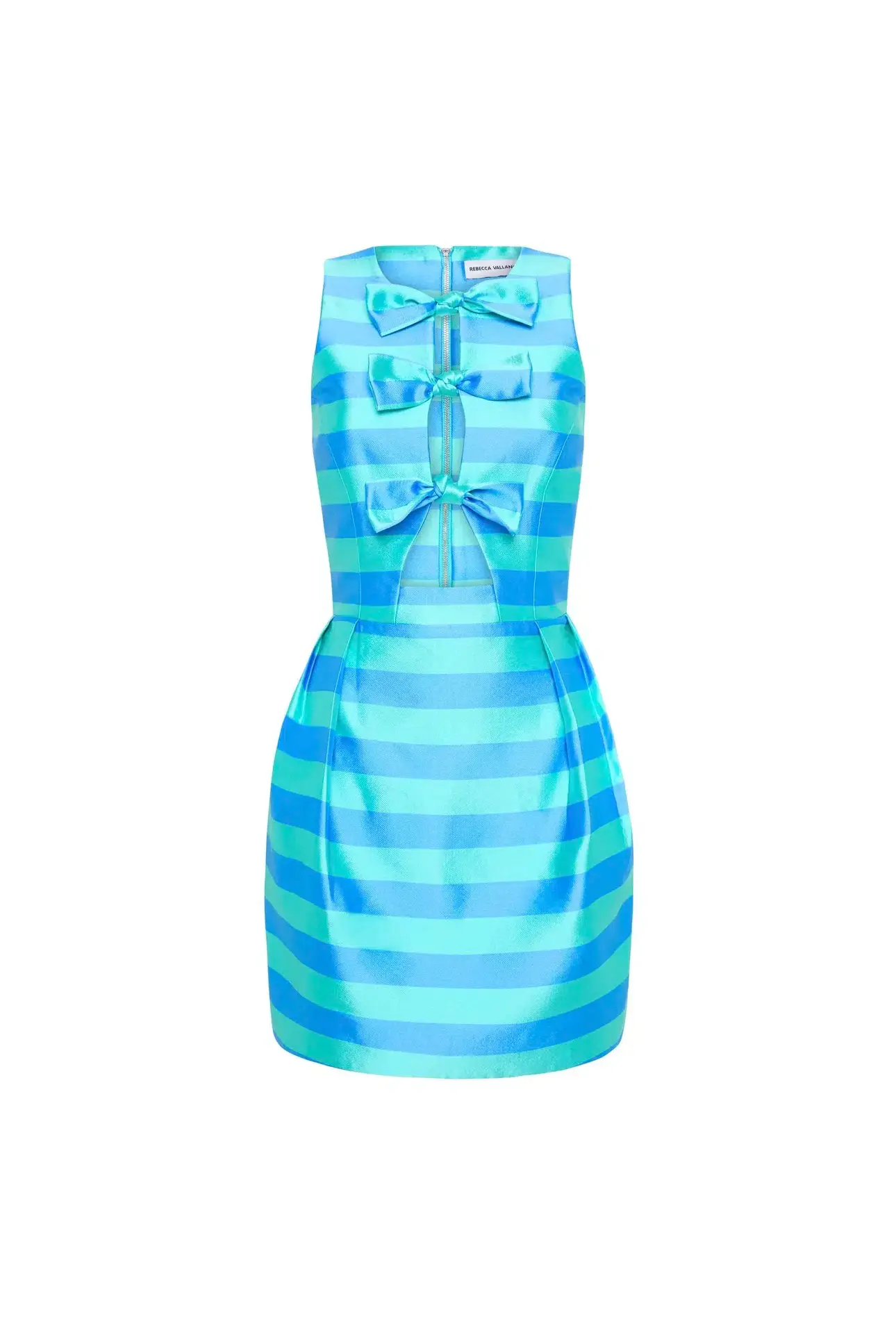 Rebecca Vallance Seychelles Bow Mini Dress Blue Size 6 - Image 5
