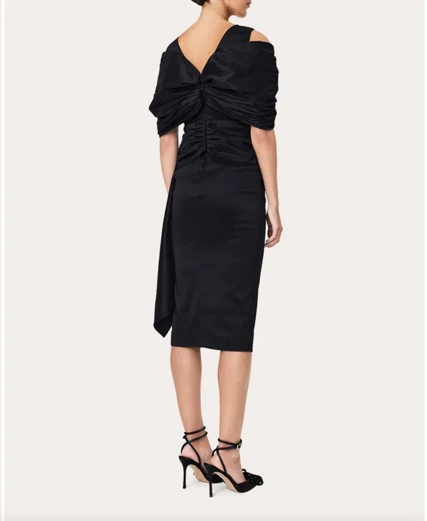 Rachel Gilbert Riccardo Midi Dress Black Size 4 / AU 14 - Image 3