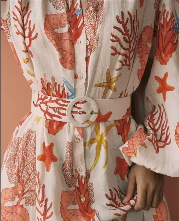 Palm Noosa Noddy Maxi Dress in Coral Print Size 10 for rent on The Volte - main image