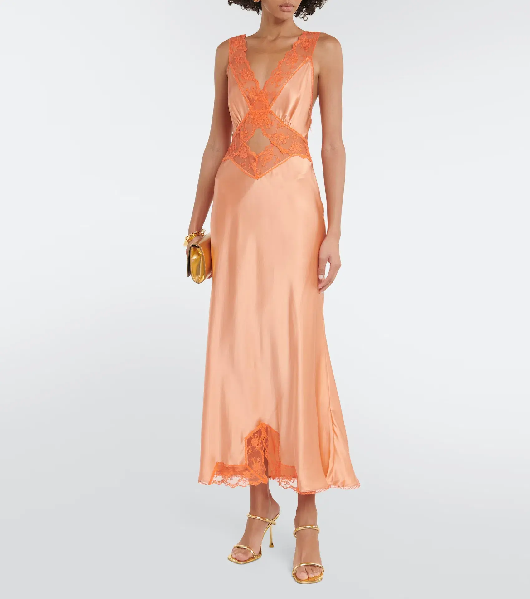 Sir Aries Cut Out Gown in Peach Size 10 - Image 2