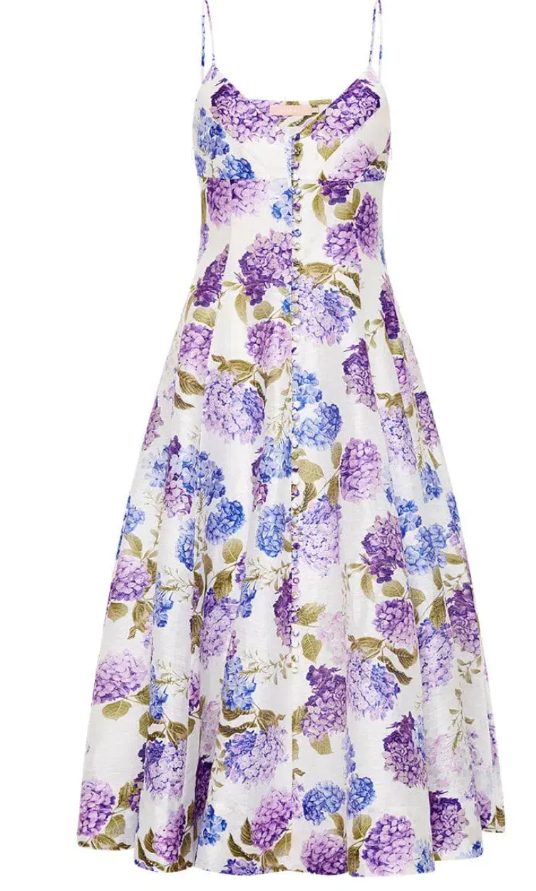 Sofia The Label Evie Midi Dress in Hydrangea Size 8 for rent on The Volte - main image