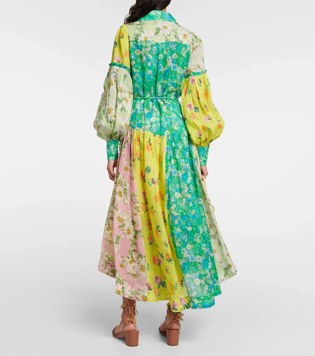 Alemais Kenzie Patchwork Shirt Dress Floral Size AU 8 - Image 2