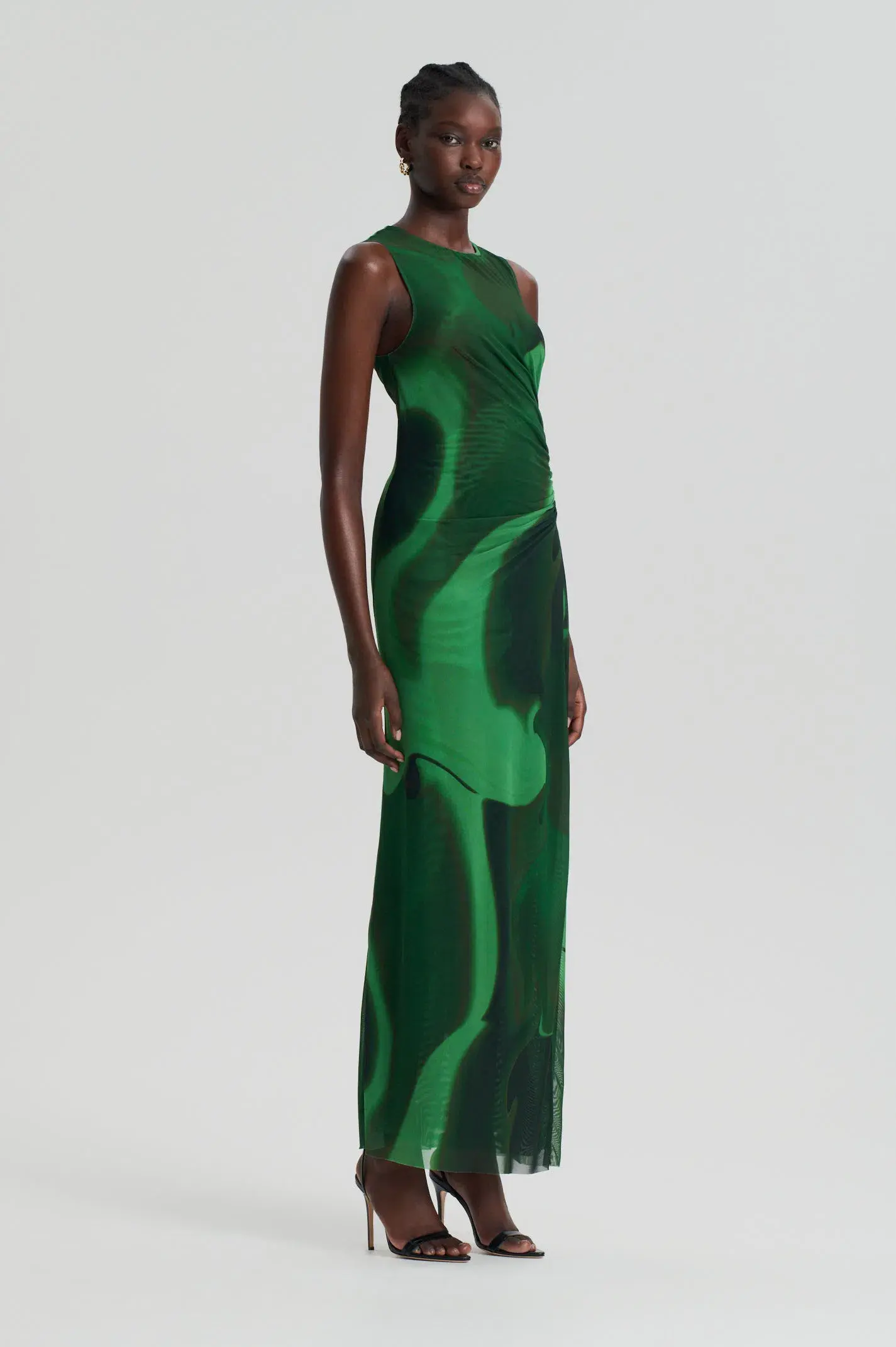 Scanlan Theodore Italian Watercolour Print Dress in Safari Size 8 - Image 2