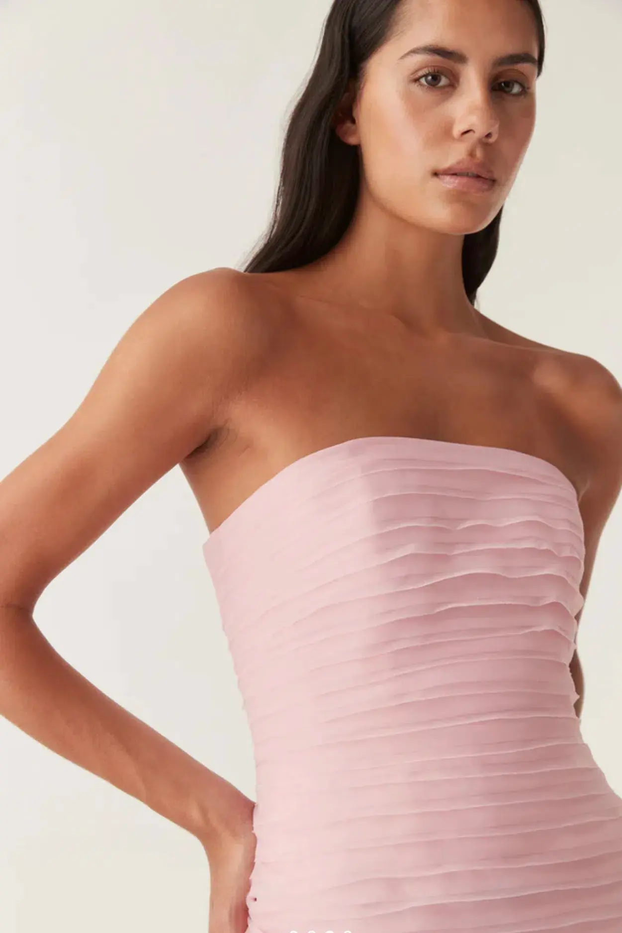 Aje Soundscape Maxi Dress in Chalk Pink Size 10 - Image 4
