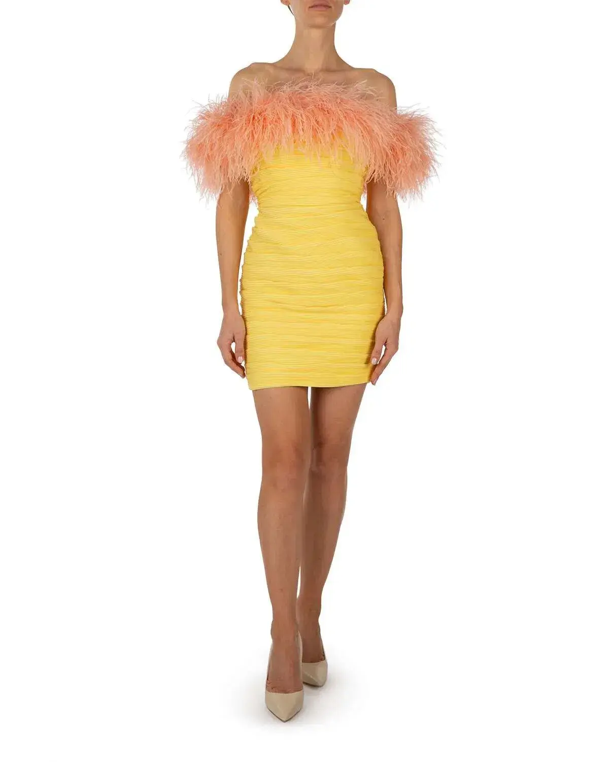 Rachel Gilbert Zion Mini Dress Yellow Size 4/AU14  - Image 1