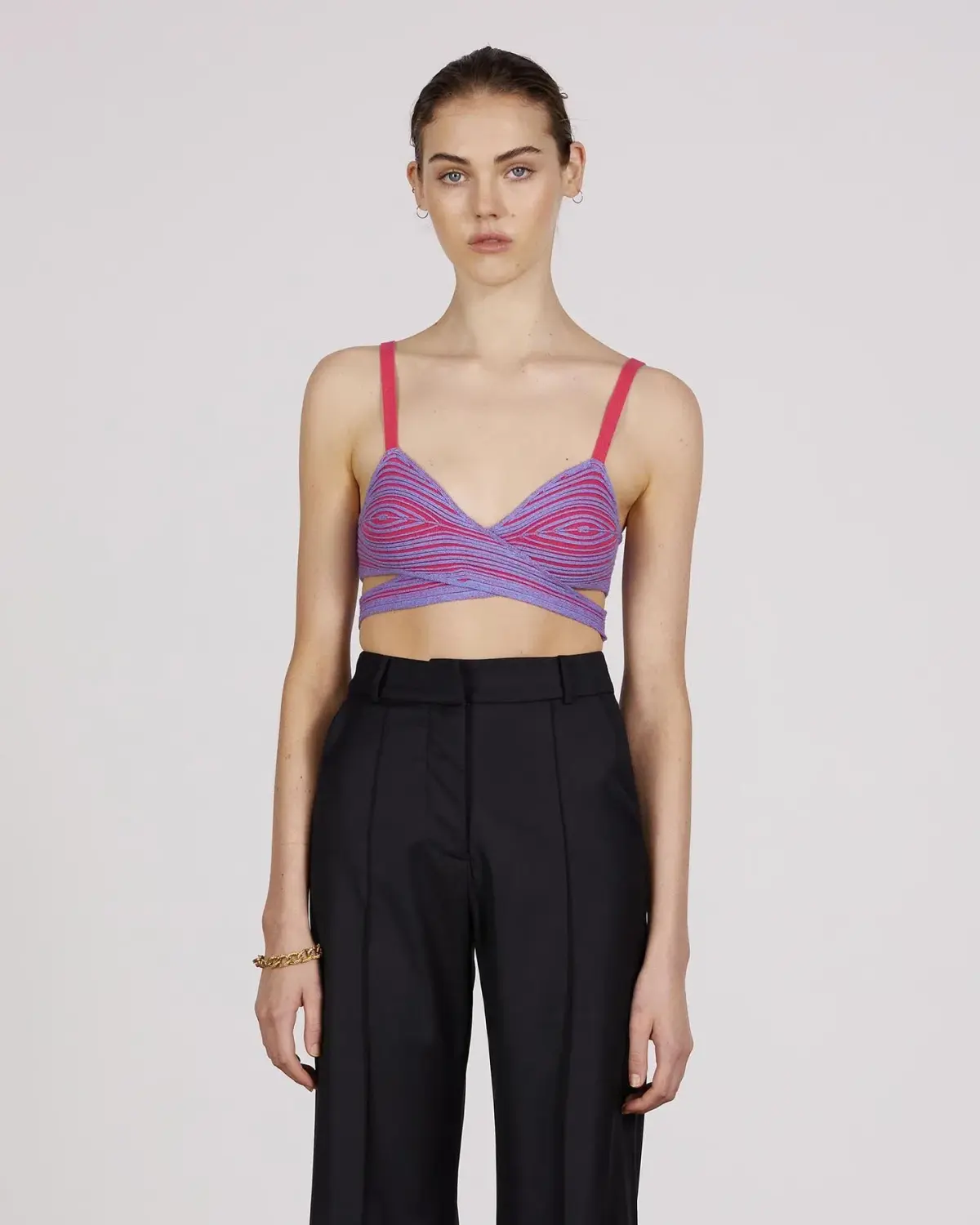 Anna Quan Viki Top Electric pink purple blue size 10 - Image 1
