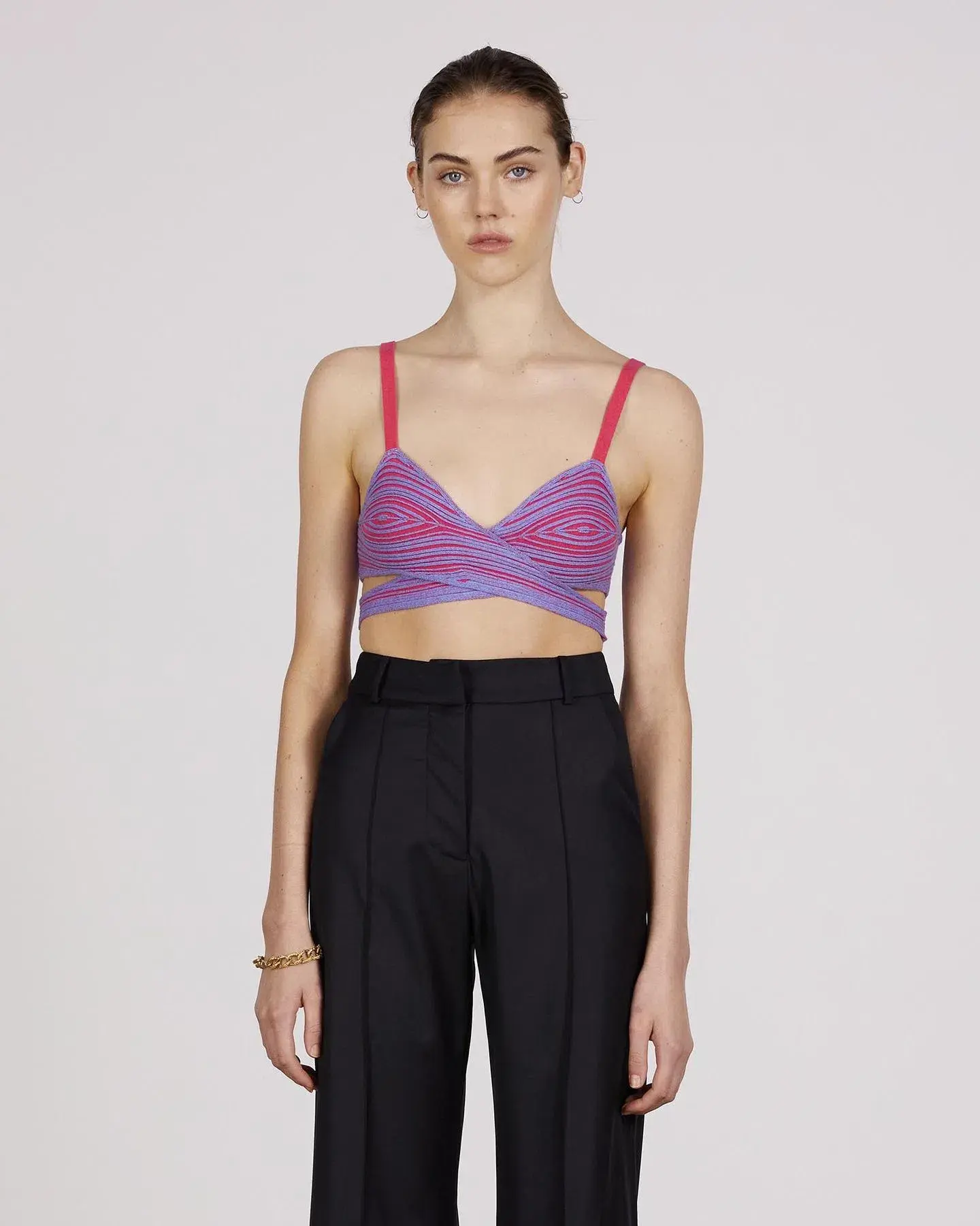 Anna Quan Viki Top Electric pink purple blue size 10 - Image 1