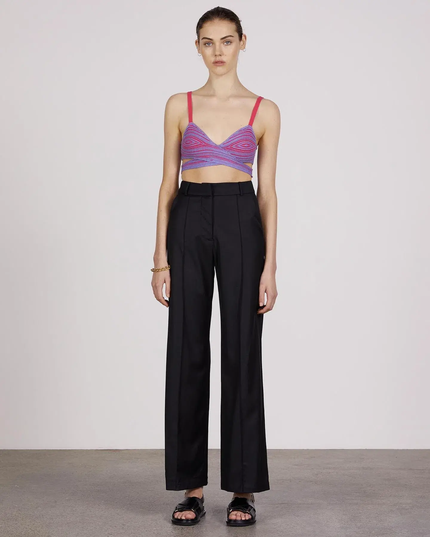 Anna Quan Viki Top Electric pink purple blue size 10 - Image 4
