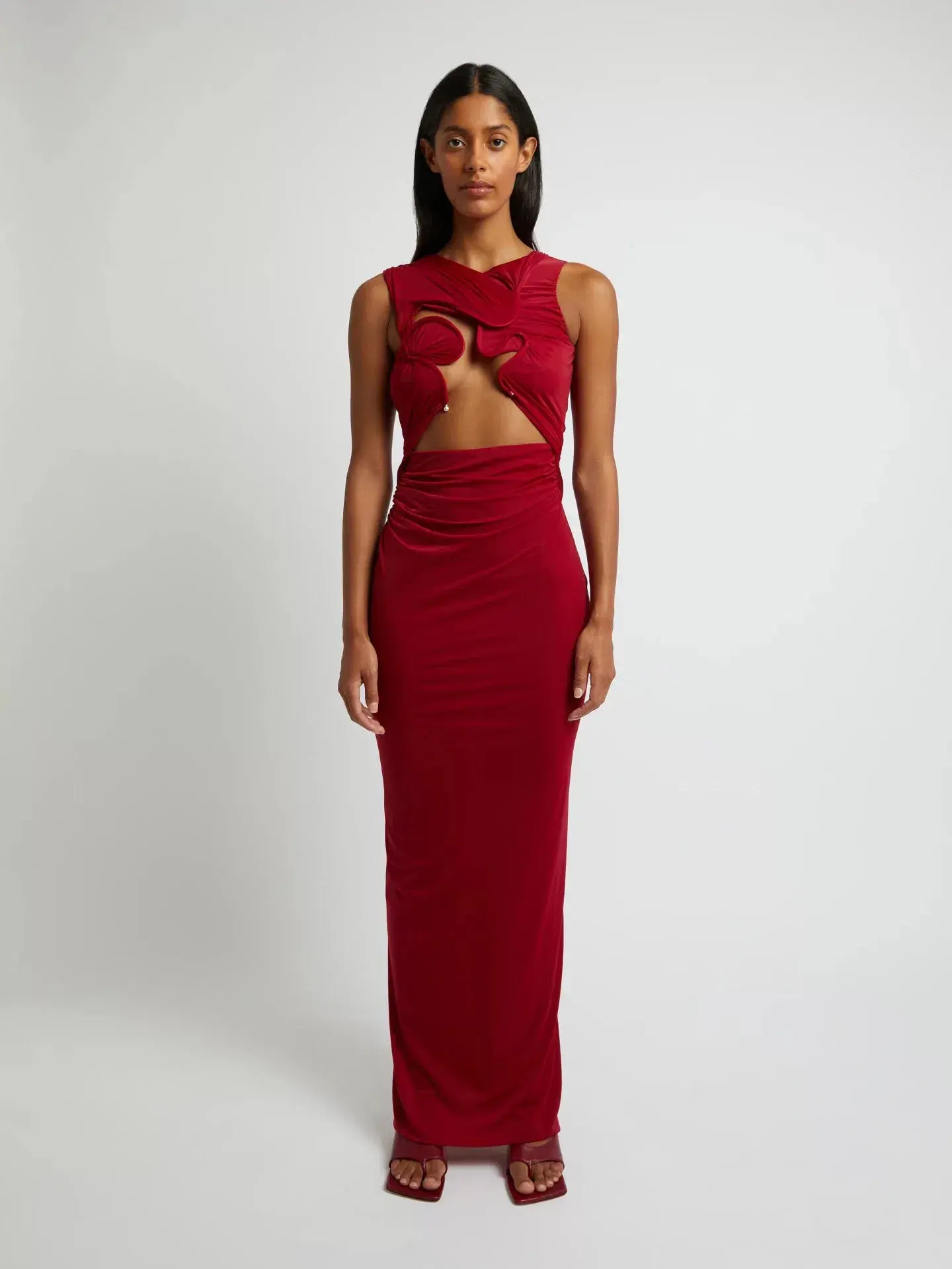 Christopher Esber Venus Dress Cherry Red Size 6 - Image 1