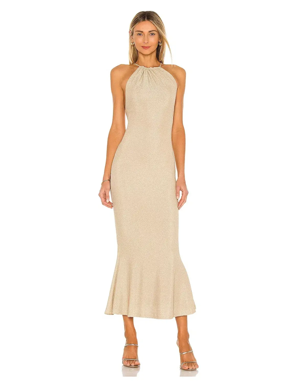 Misha Greta Dress Champagne Size 8 - Image 1