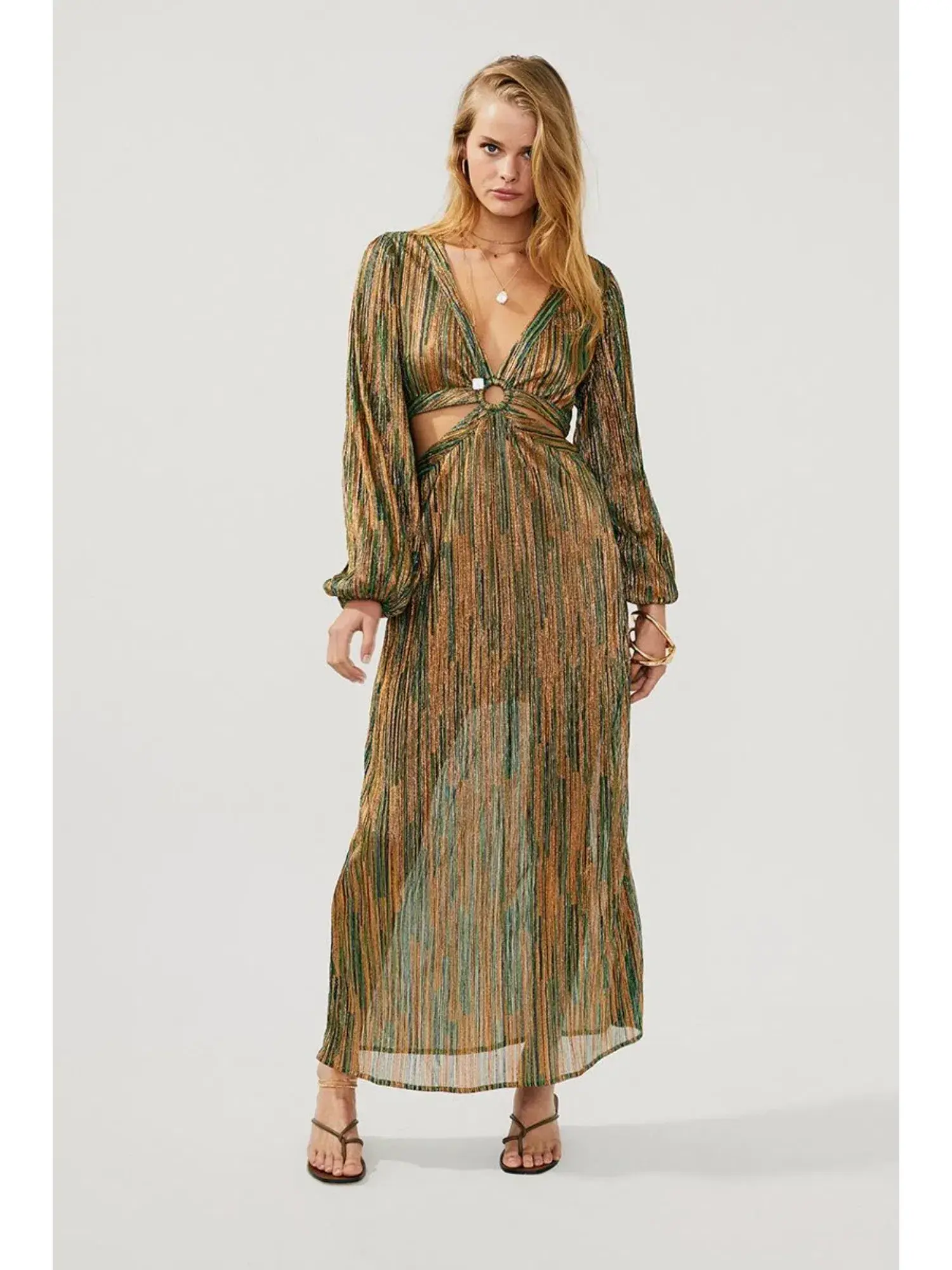 Suboo Ana Cut Out Maxi Dress in Multi Size AU 6 - Image 1