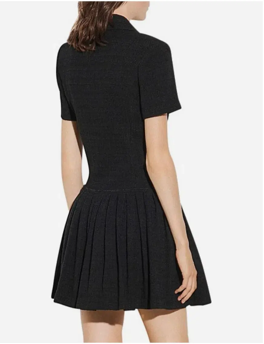 Sandro Double Breaseted Mini Dress Black Size AU 14 - Image 3