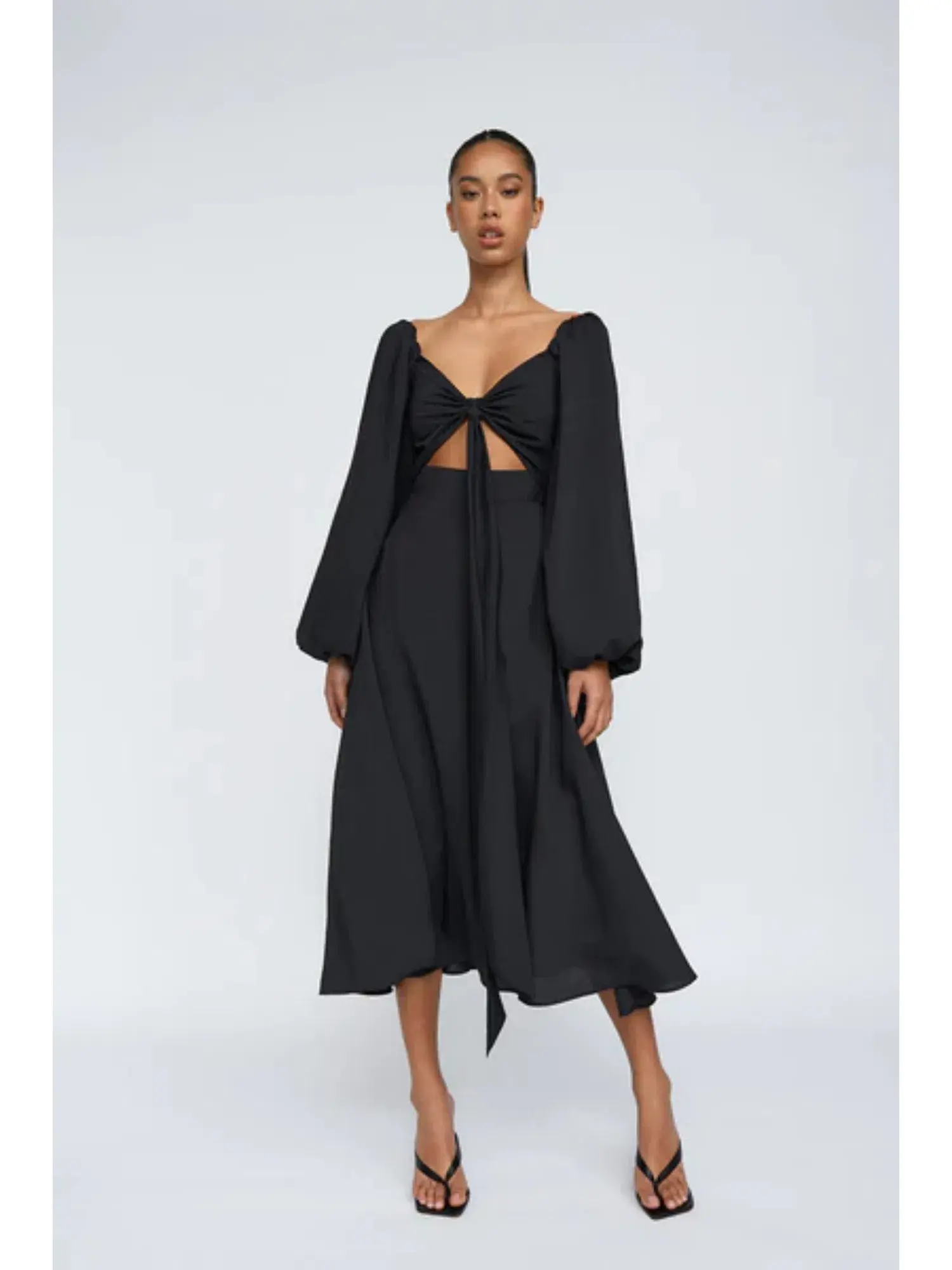 By Johnny Annika Midi Dress Black Size AU 14 - Image 1