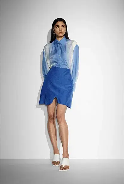 Witchery X Ellery A-line Mini Skirt Ultra Blue Size AU 14 - Image 1