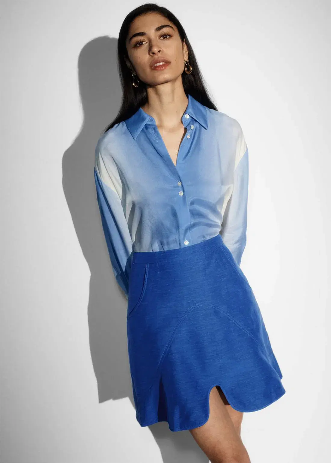 Witchery X Ellery A-line Mini Skirt Ultra Blue Size AU 14 - Image 2
