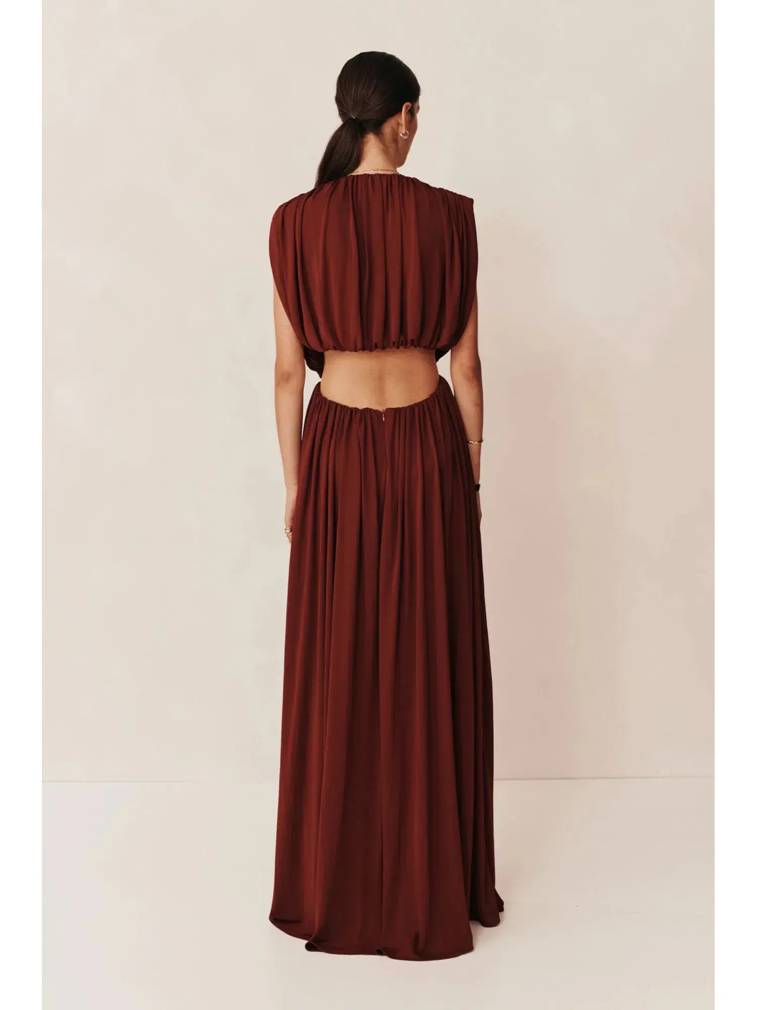 Esse Studios Gossamer Maxi Dress Tempranillo Size AU 8 - Image 3