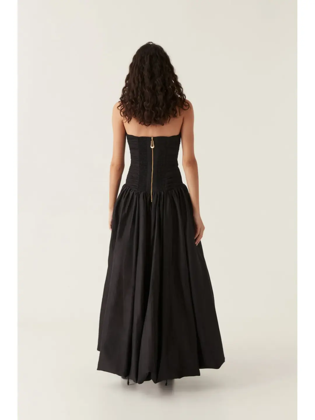 Aje Violette Bubble Hem Maxi Dress Black Size AU 8 for rent on The Volte - main image