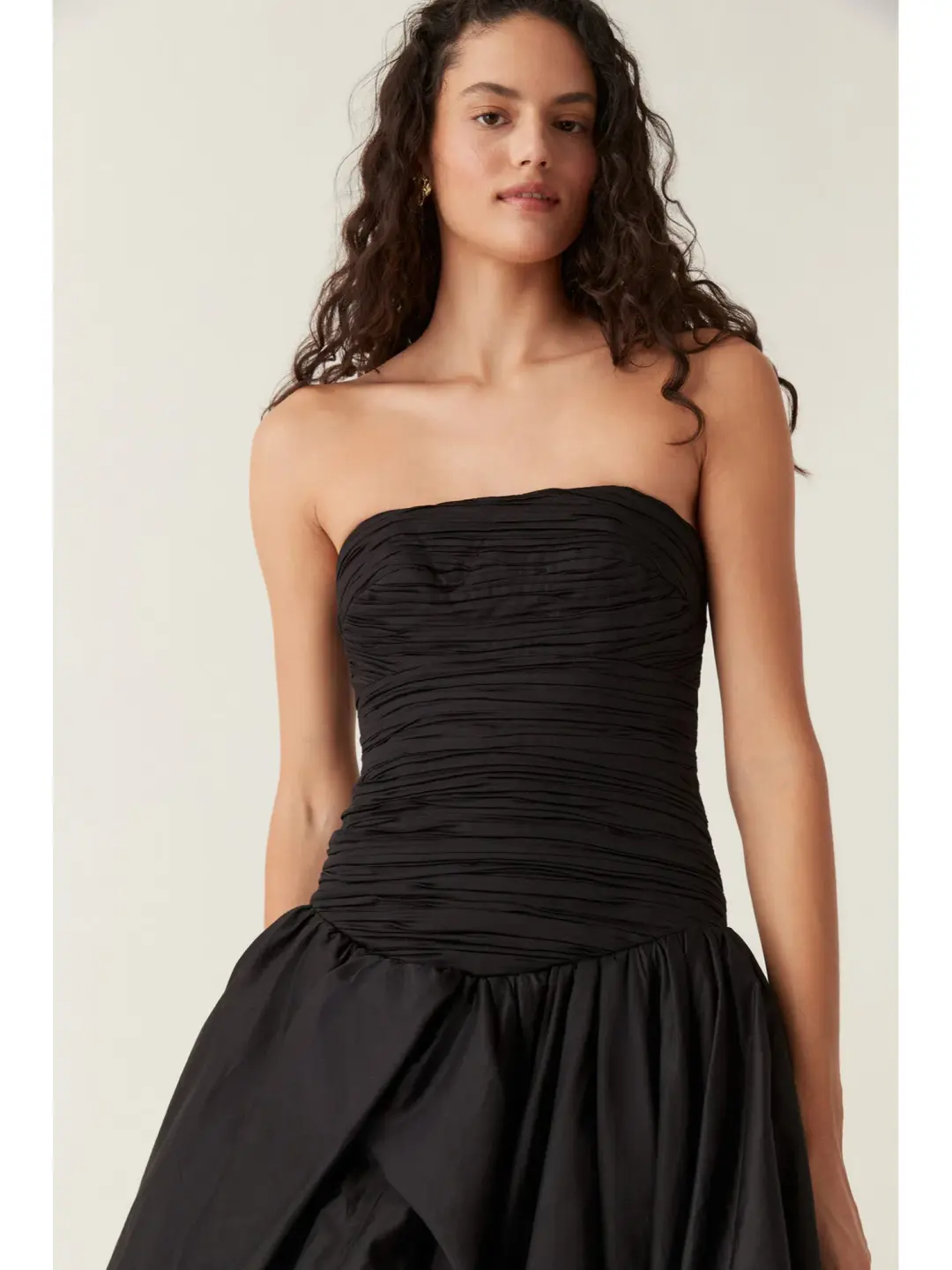 Aje Violette Bubble Hem Maxi Dress Black Size AU 8 for rent on The Volte - main image