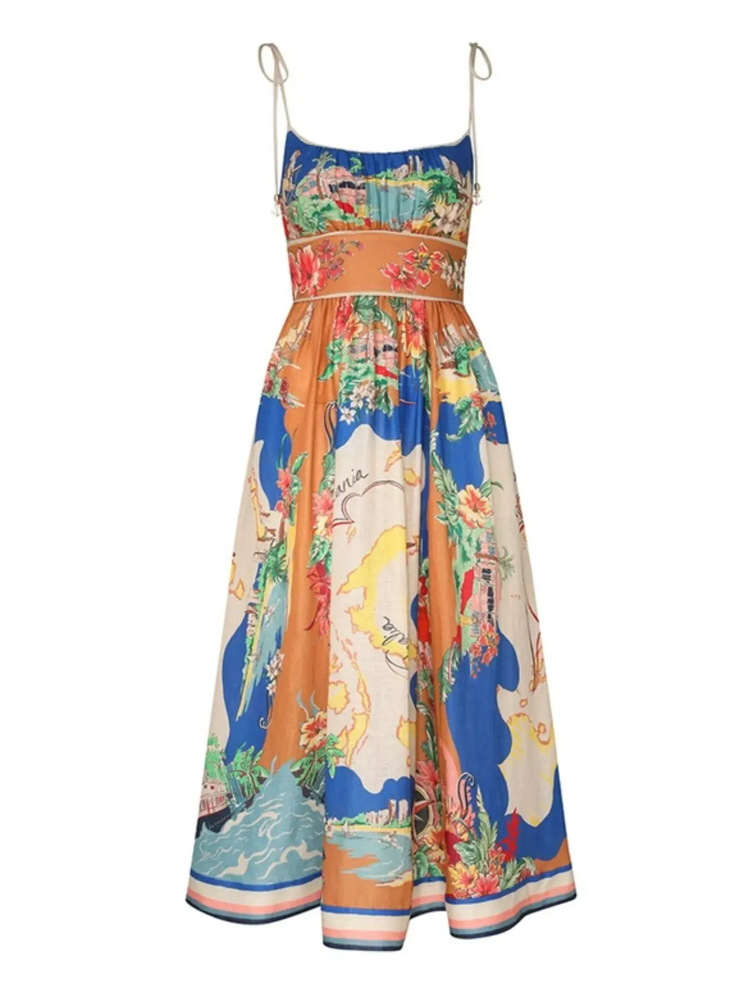 Zimmermann Alight Picnic Dress Nautical Map Size 2 / AU 12 - Image 4