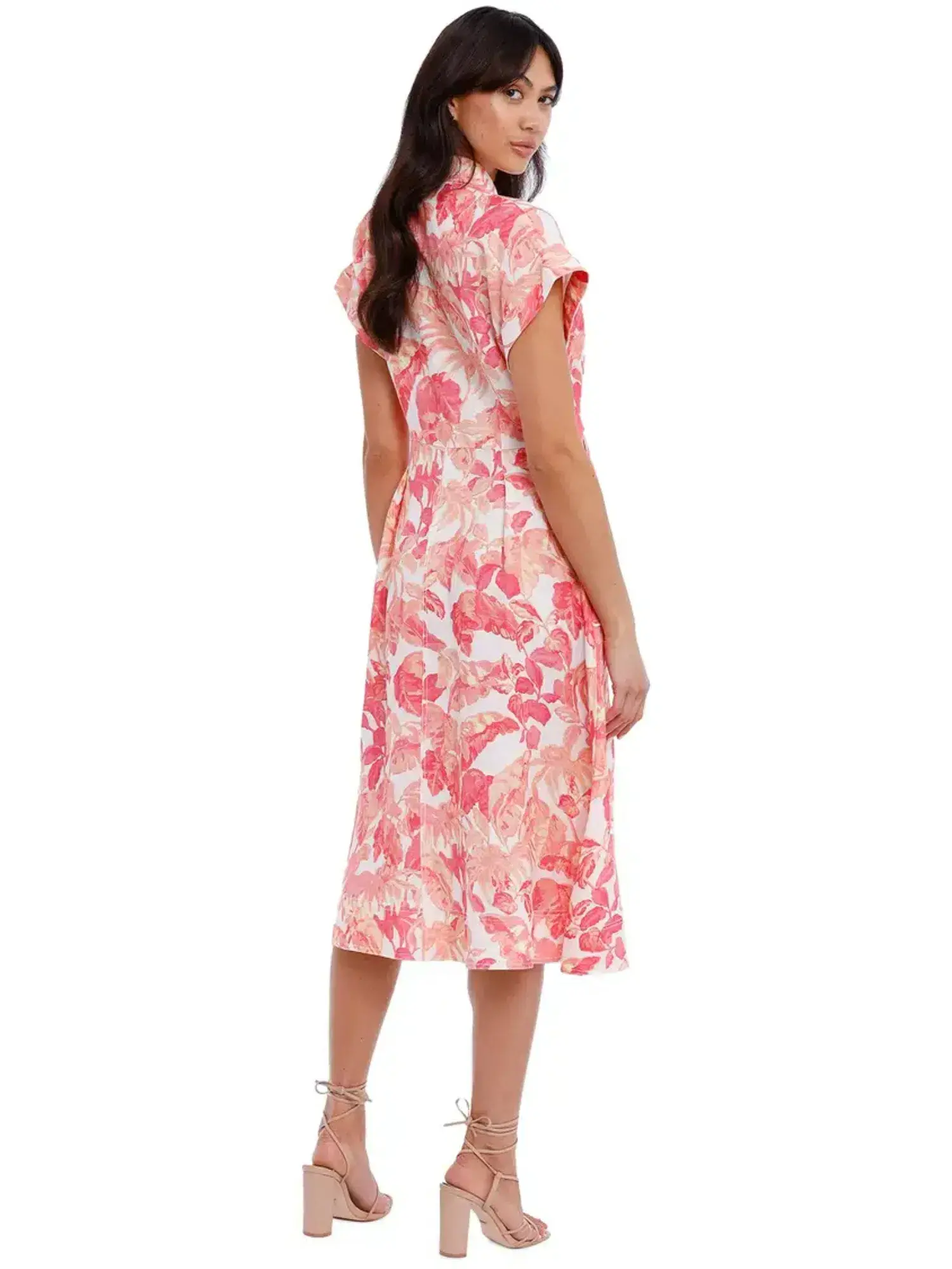Rebecca Vallance Tropicale Midi Dress in Pink Size AU 6 - Image 3