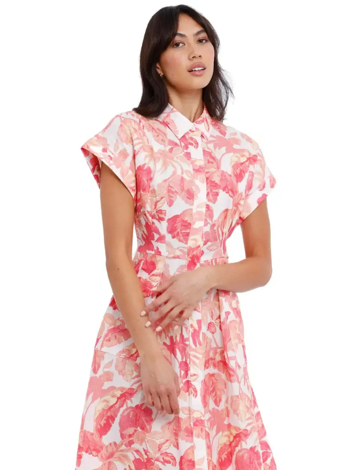 Rebecca Vallance Tropicale Midi Dress in Pink Size AU 6 - Image 2