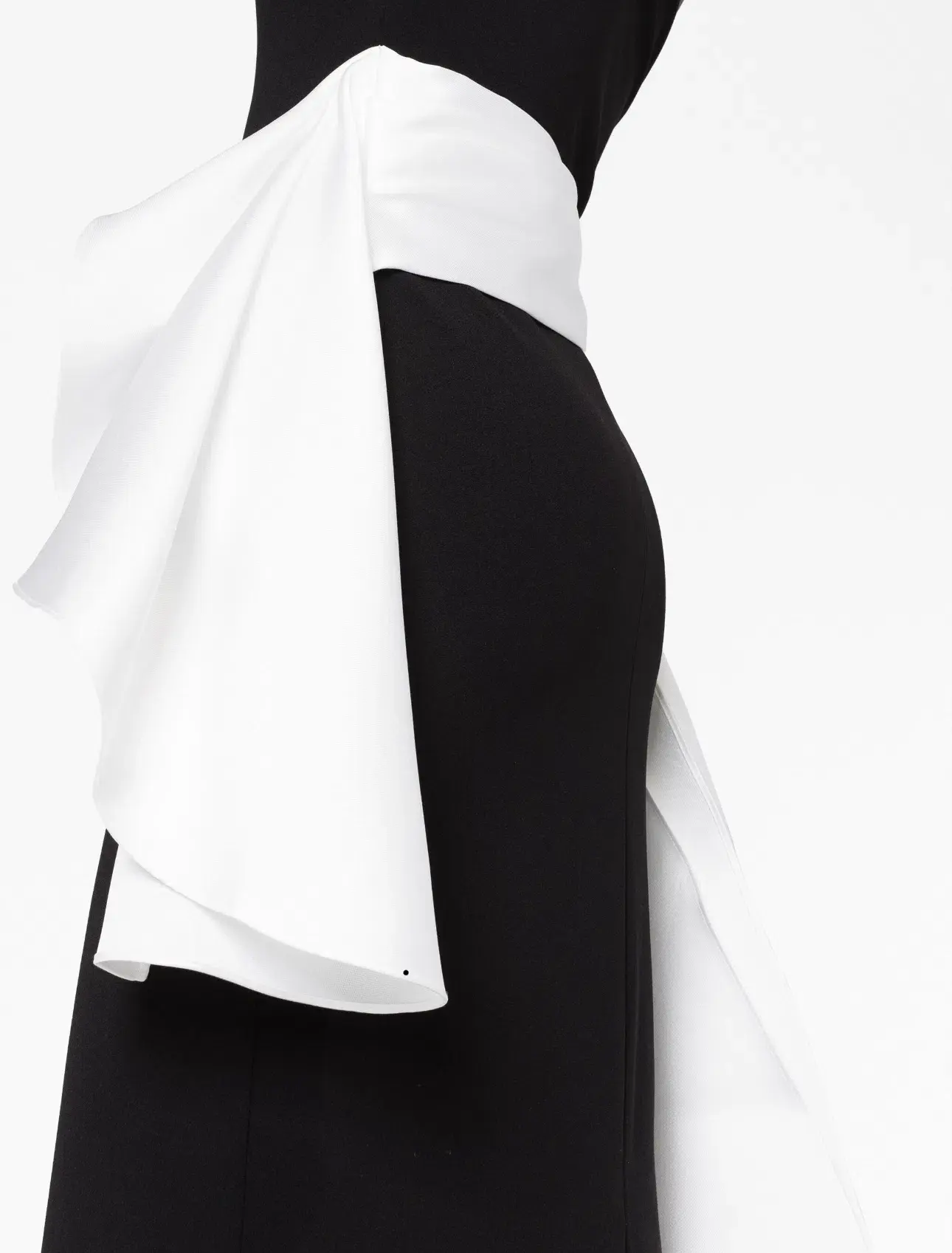 Solace London The Calla One Shoulder Dress Black/Cream Size 12 - Image 2
