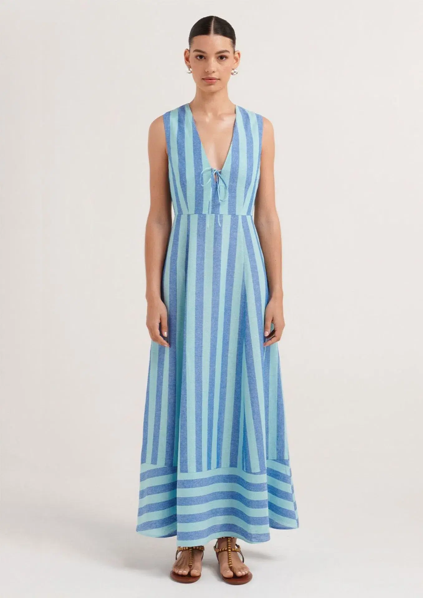 Steele Rumi Dress Lagoon Stripe Size 10  - Image 1