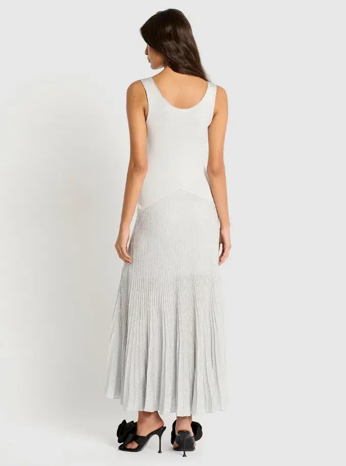 Sass & Bide Sun Energy Knit Dress Silver Size 8 - Image 3