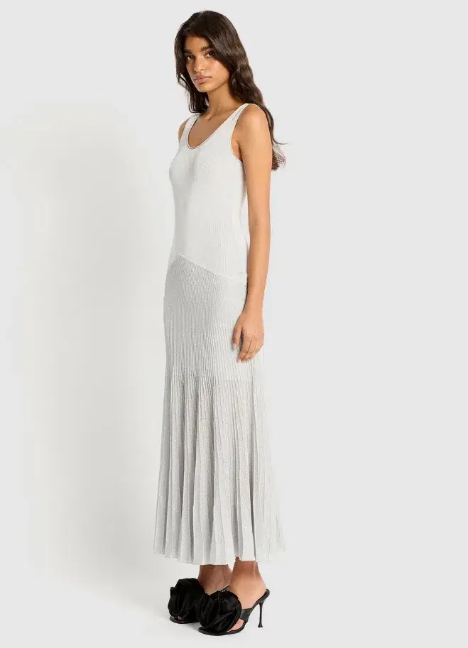 Sass & Bide Sun Energy Knit Dress Silver Size 8 - Image 2