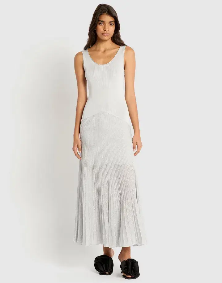 Sass & Bide Sun Energy Knit Dress Silver Size 8 - Image 1