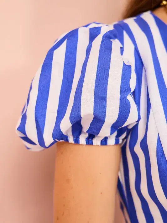 By Nicola Short Sleeve Wavy Maxi Stripe Size 8 for rent on The Volte - main image