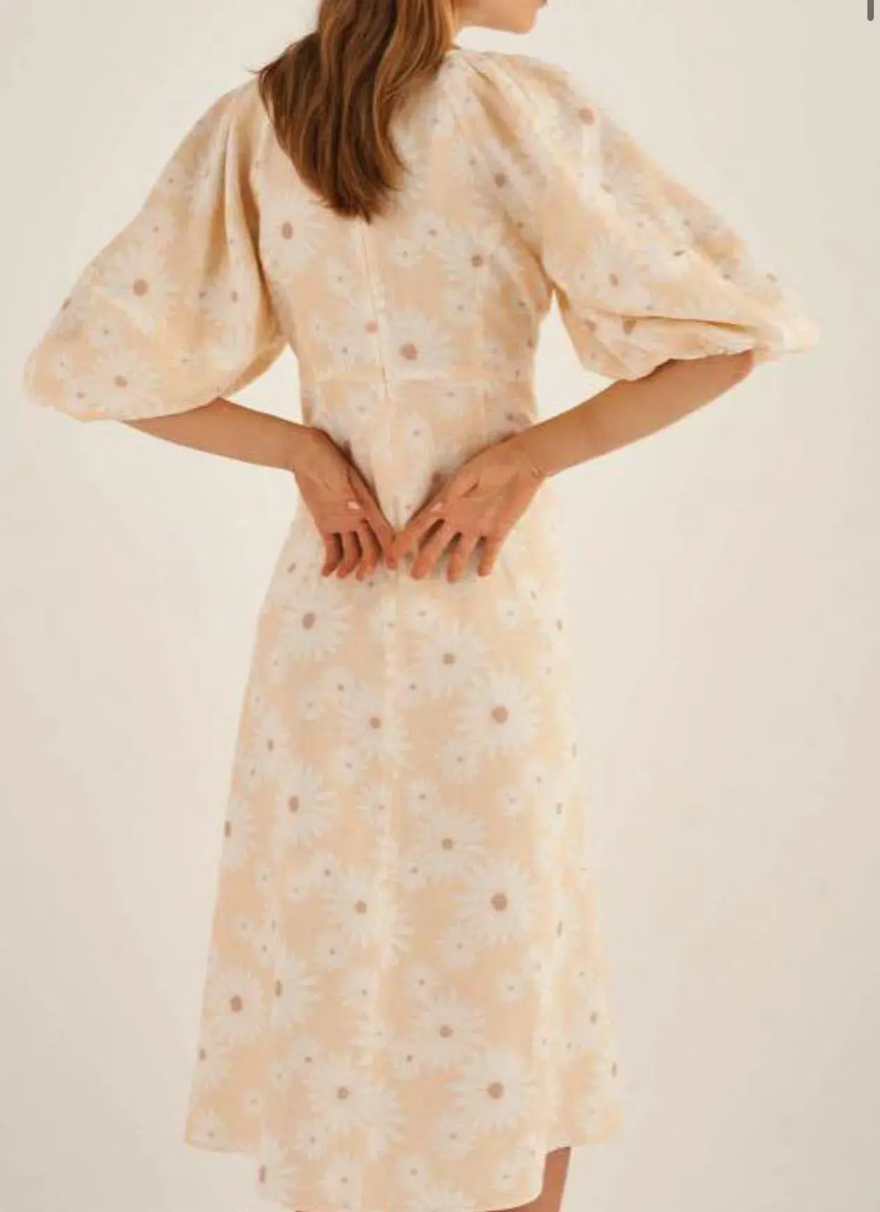 Oroton Daisy Print Dress Floral Size 12 - Image 3