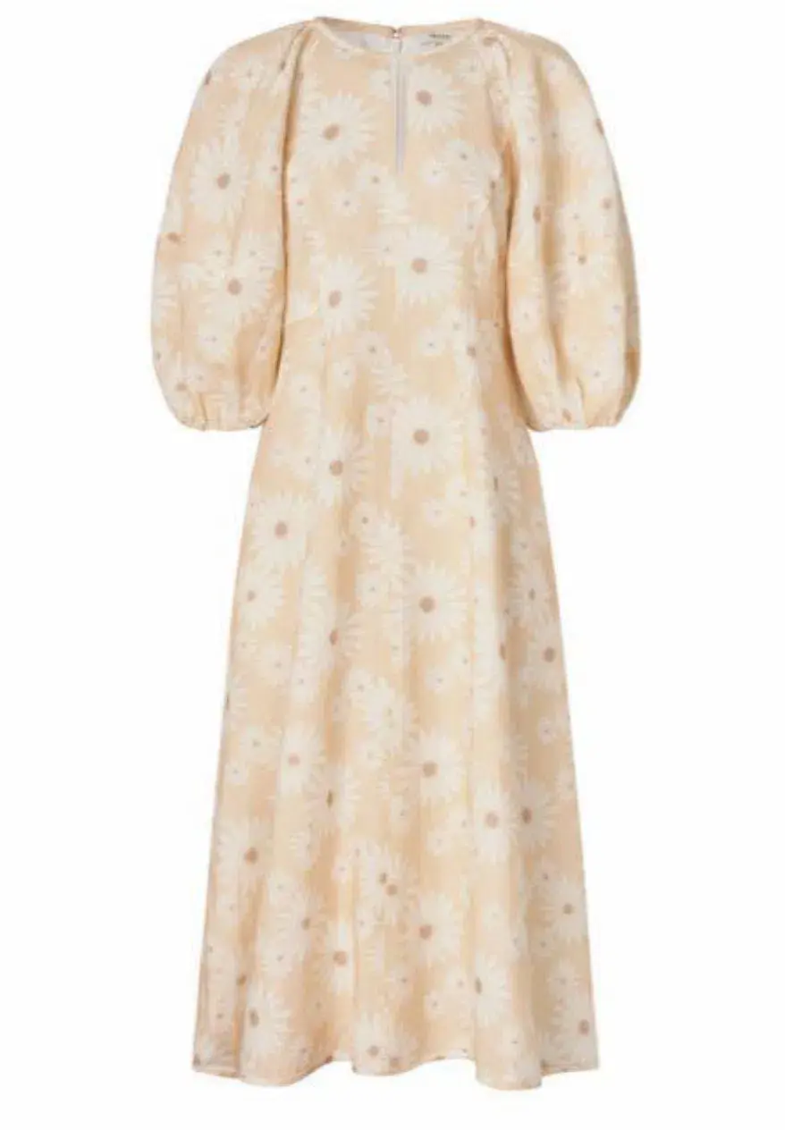 Oroton Daisy Print Dress Floral Size 12 - Image 4