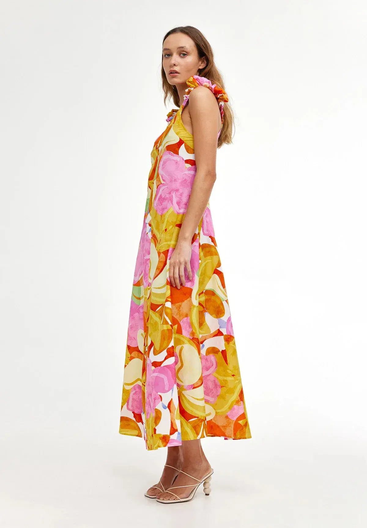 Kinney Paloma Midi Dress Capri Abstract Size S / AU 8 - Image 2