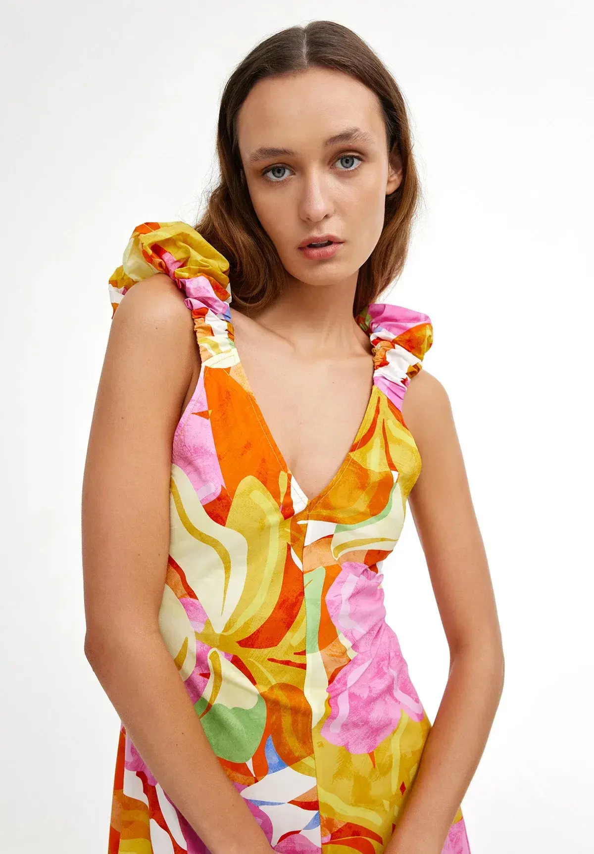 Kinney Paloma Midi Dress Capri Abstract Size S / AU 8 - Image 4