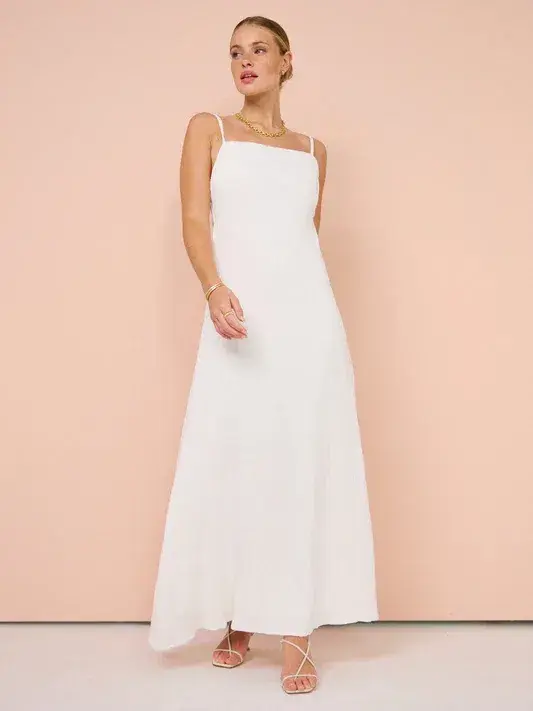Sovere Georgia Maxi Dress White Size 8 - Image 8
