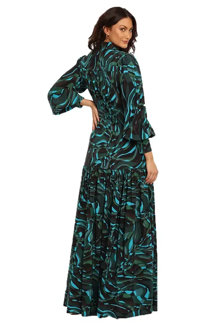 Rebecca Vallance La Bamba Maxi Dress Print Size 14 - Image 3