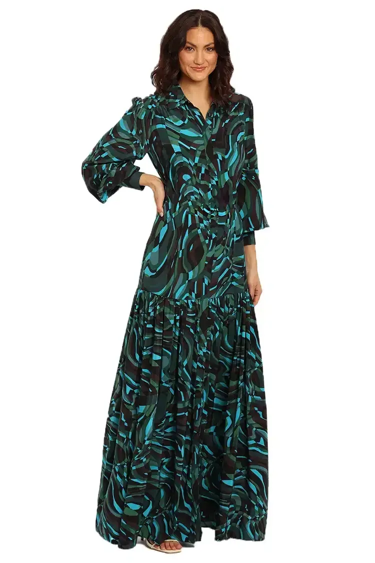Rebecca Vallance La Bamba Maxi Dress Print Size 14 - Image 4