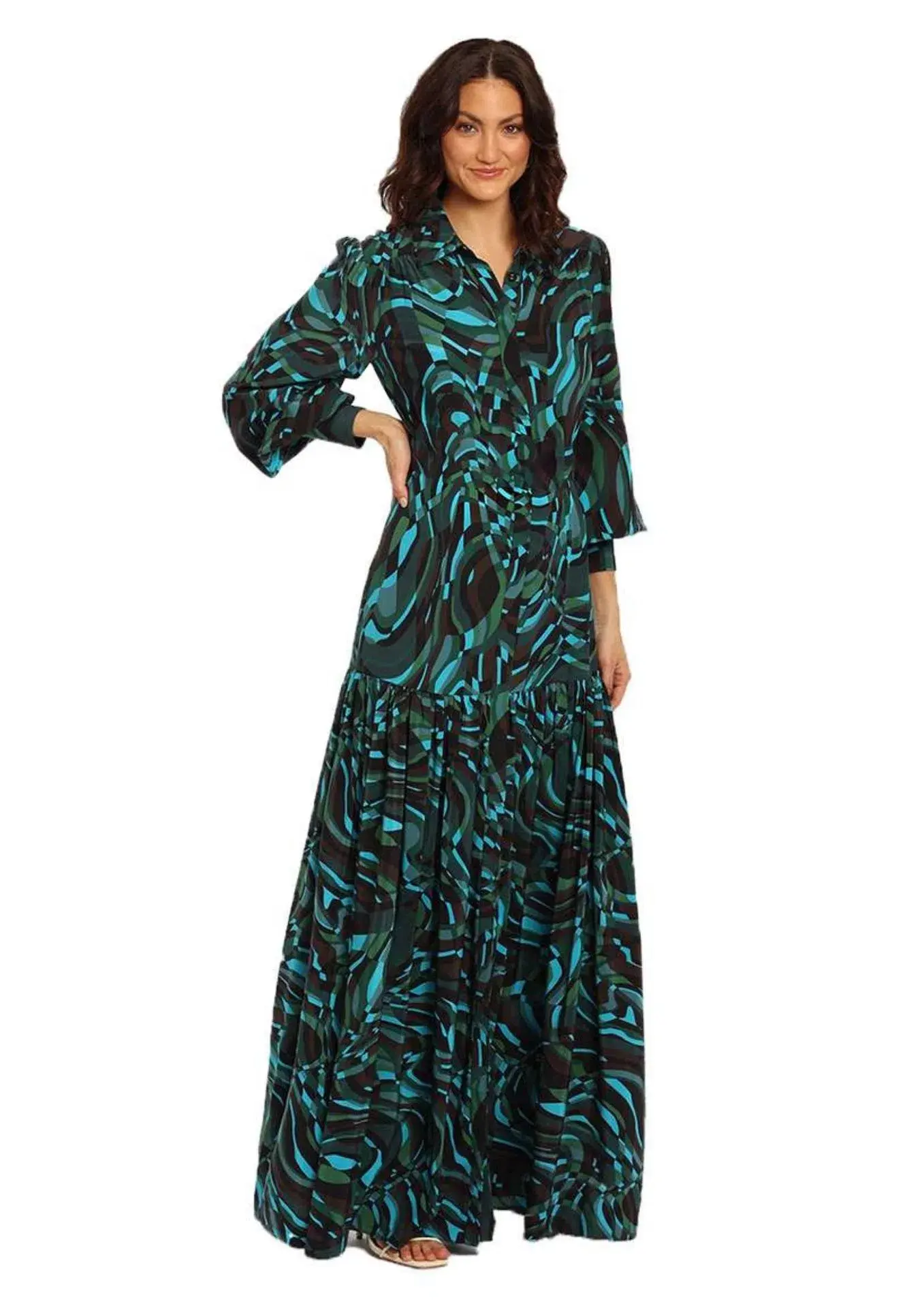 Rebecca Vallance La Bamba Maxi Dress Print Size 14 - Image 1